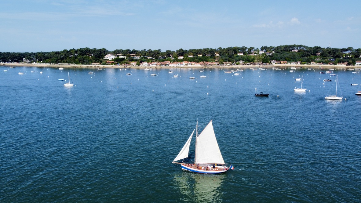 Voilier pinasse Bassin d'Arcachon